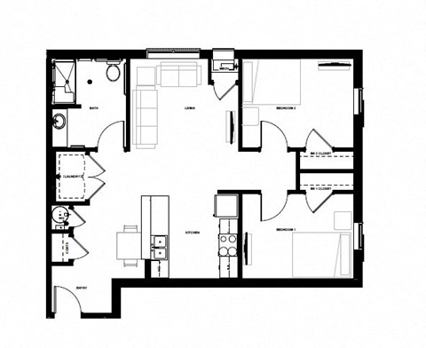 a black and white floor plan of a house